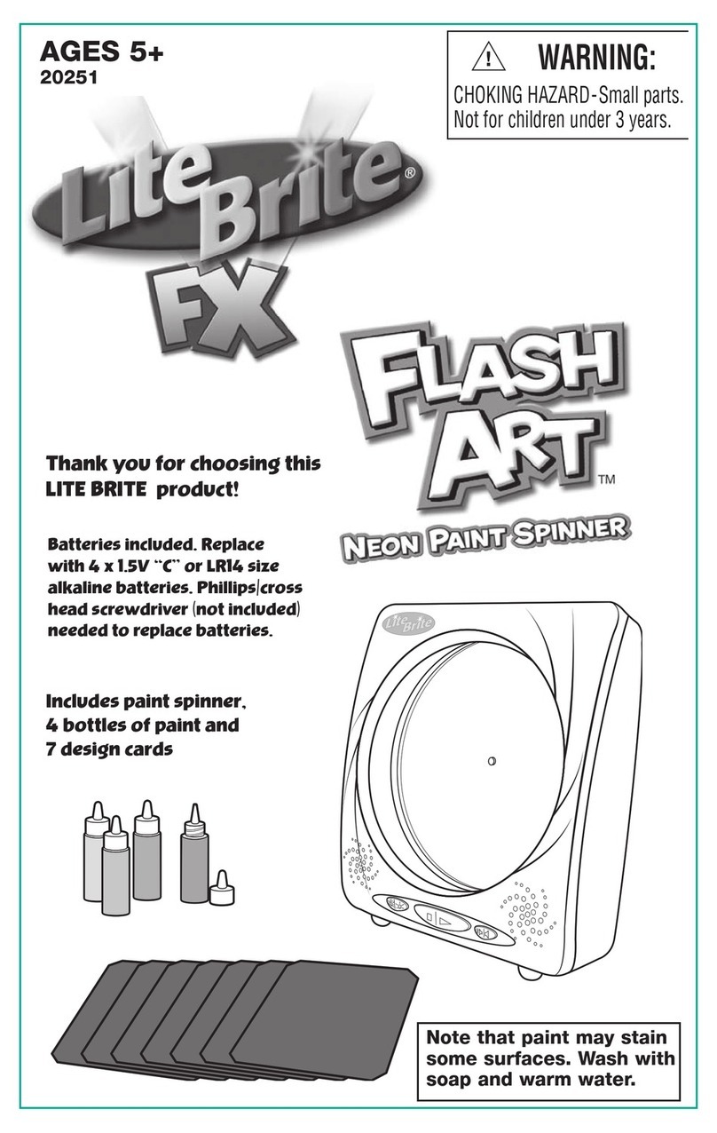 Hasbro FLASH ART Neon Paint Spinner 20251 User manual