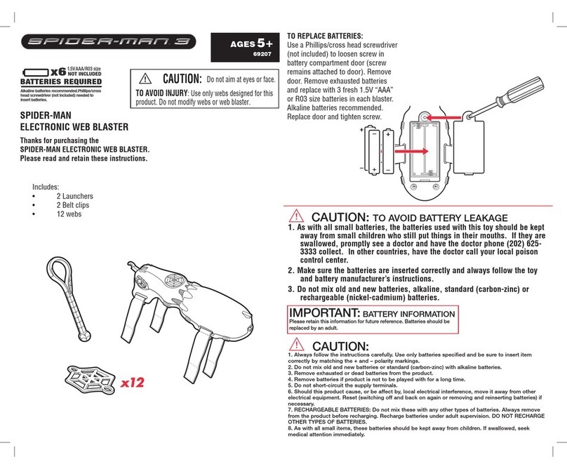 Hasbro Electronic Web Blaster 6669640000 user manual