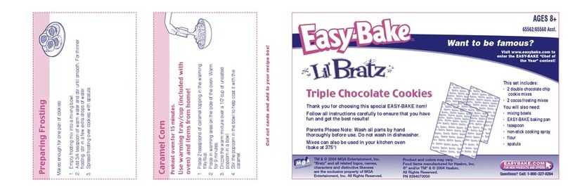 Easy-Bake Easy Bake Lil Bratz Triple Chocolate Cookies... instructions
