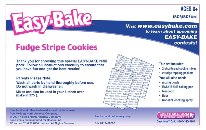 Easy-Bake Easy Bake Fudge Stripes Cookie Mix... instructions