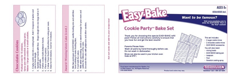 Easy-Bake Easy Bake Cookie Party Bake Set 65564/65505 instructions