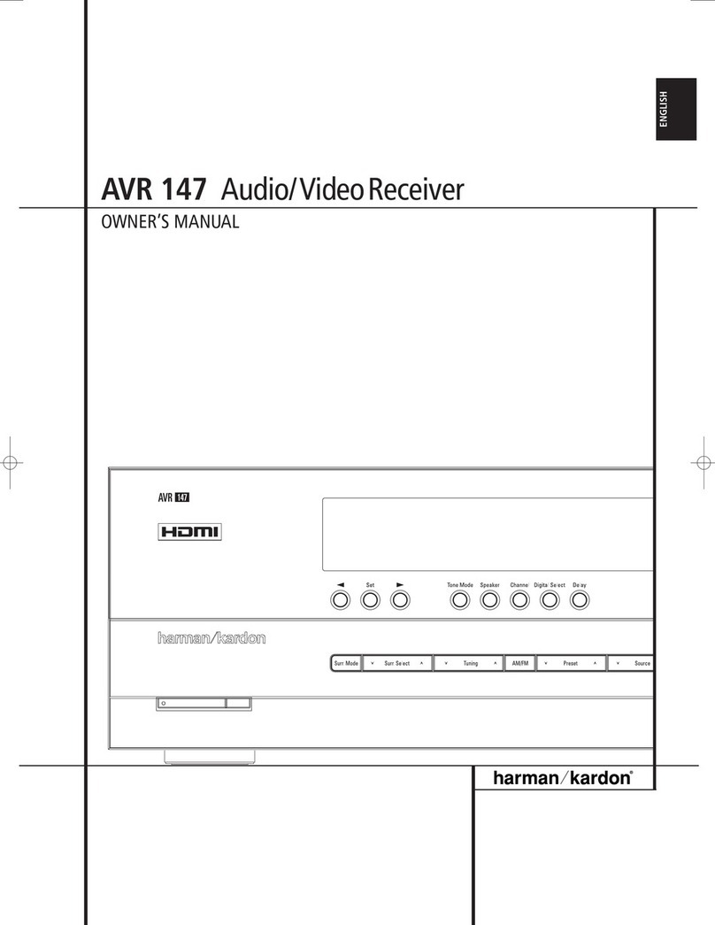 Harman Kardon AVR 147 owner's manual