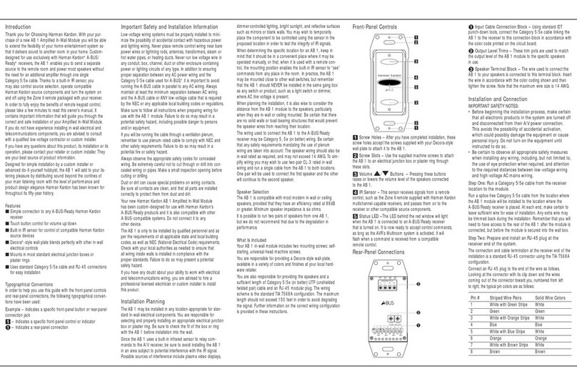 Harman Kardon Stereo Amplifier User manual Harman Kardon Stereo Amplifier User manual