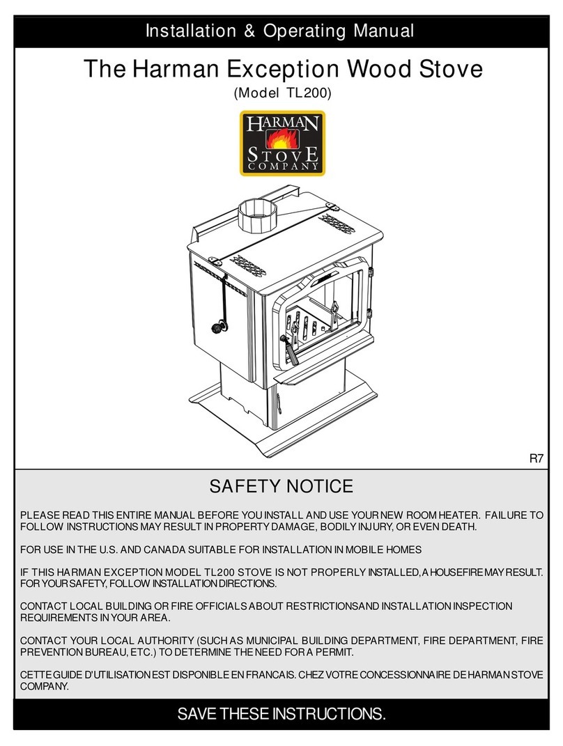 Harman Stove Company TL200 Installation & operating manual