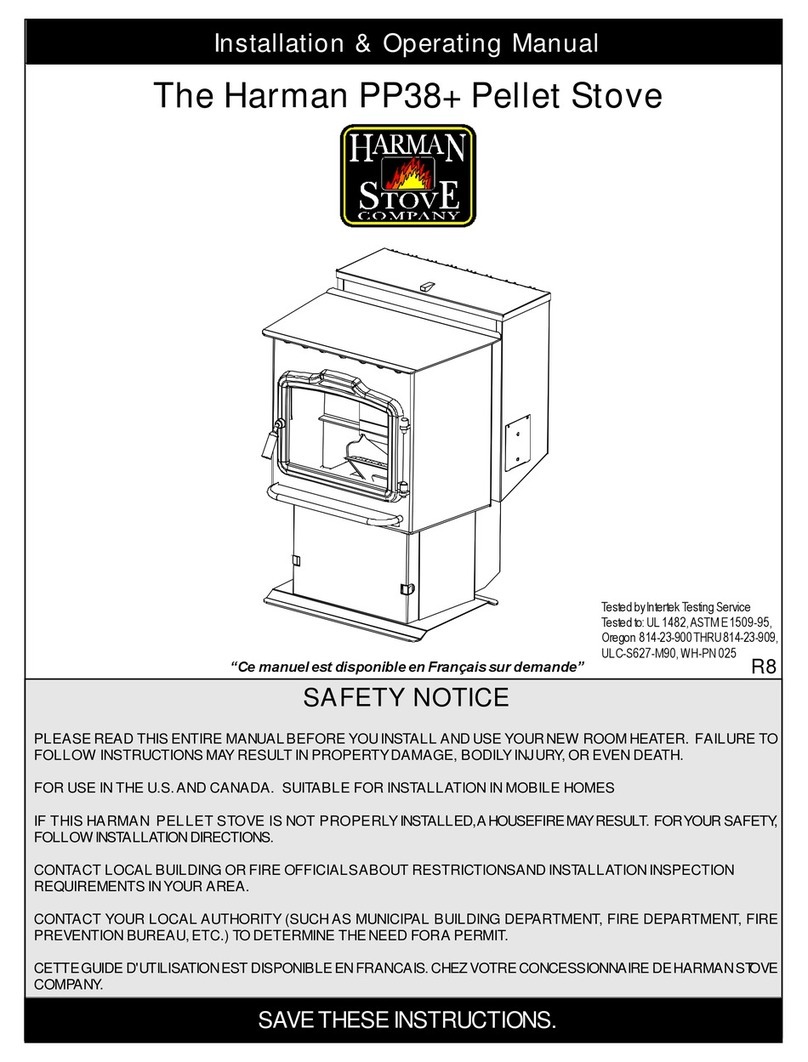Harman Stove Company PP38+ Installation & operating manual
