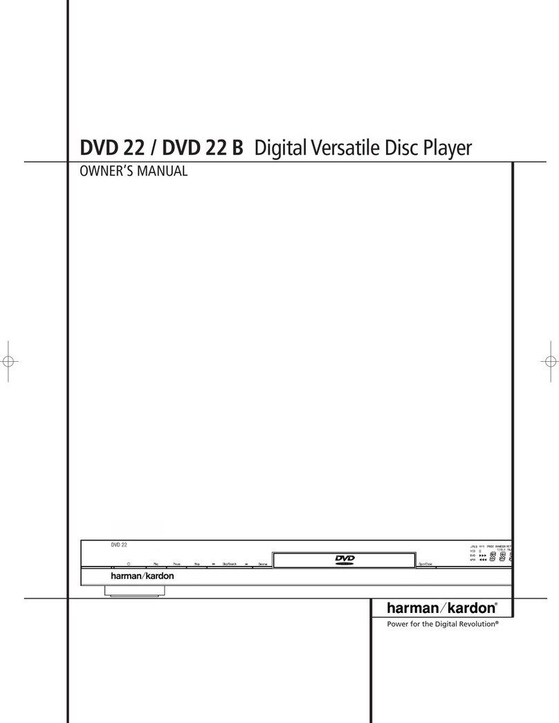 Harman Kardon DVD22B User manual