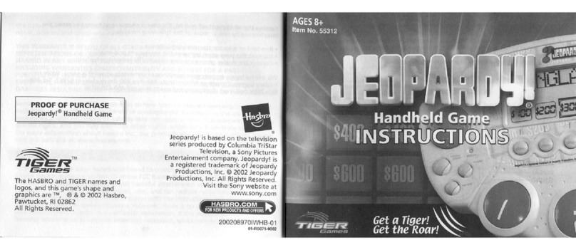 Tiger Games Jeopardy! 55312 User manual