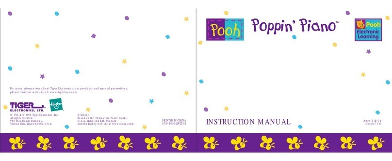 Tiger Electronics Pooh Poppin Piano 87-045 instruction manual