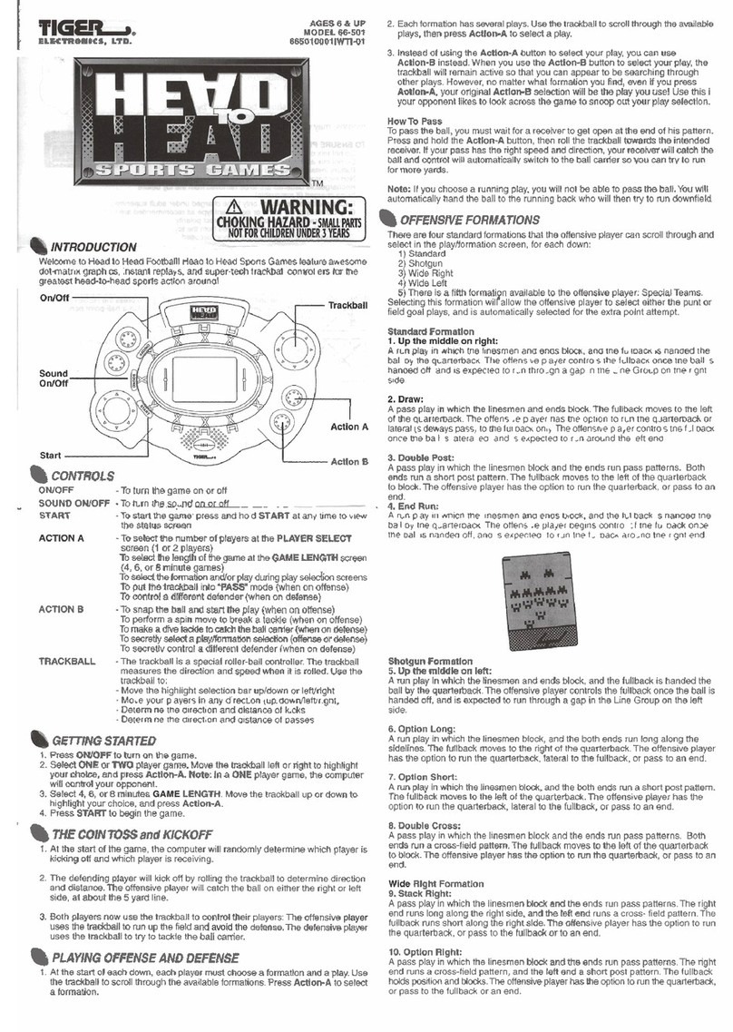 Tiger Electronics 66-501 User manual