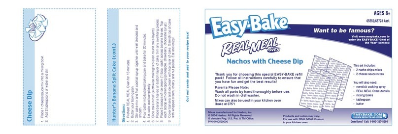 Easy-Bake 65552/65723 Cooking guide