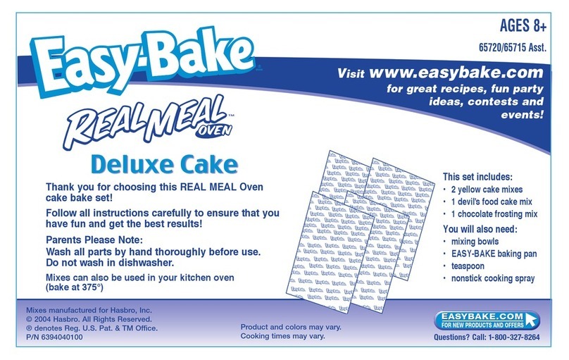 Easy-Bake 65720/65715 Cooking guide