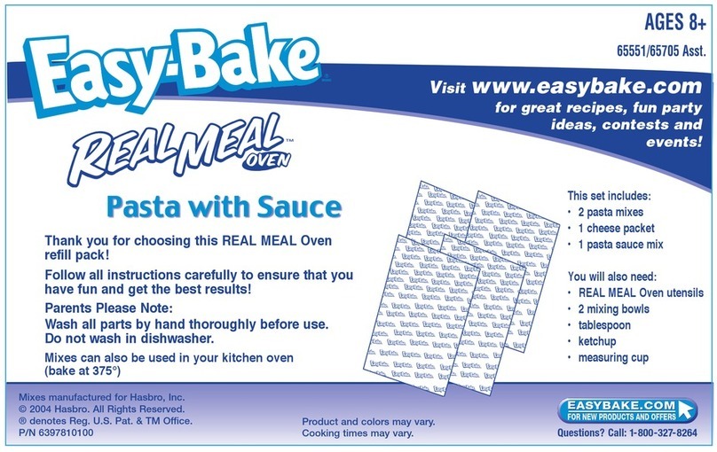 Easy-Bake 65551/65705 Cooking guide