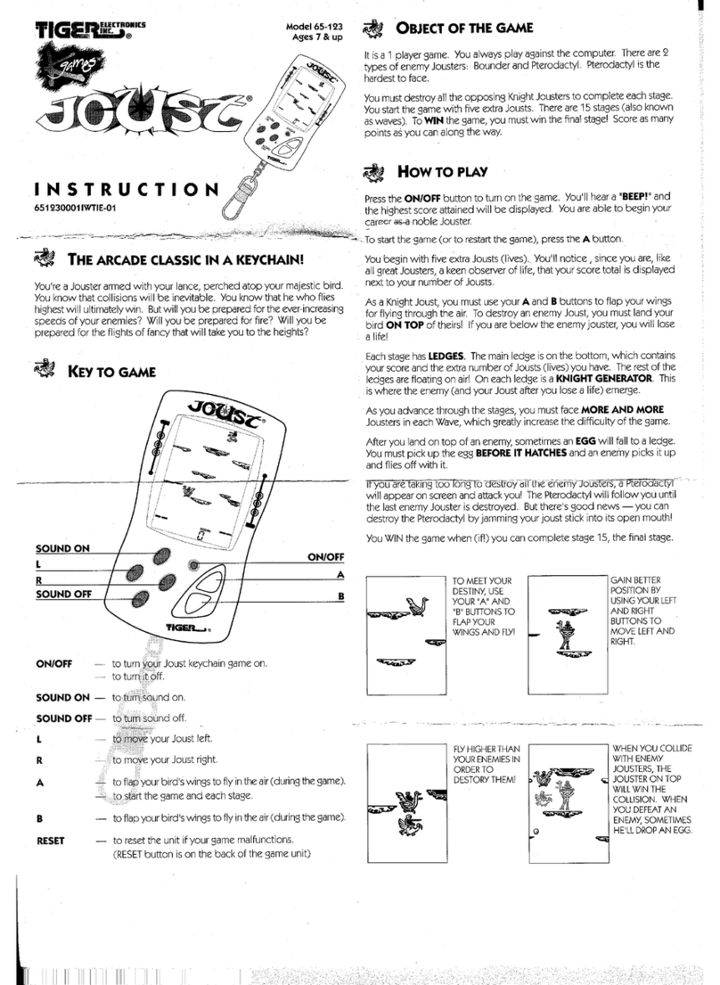 Tiger Electronics 65-123 Instruction