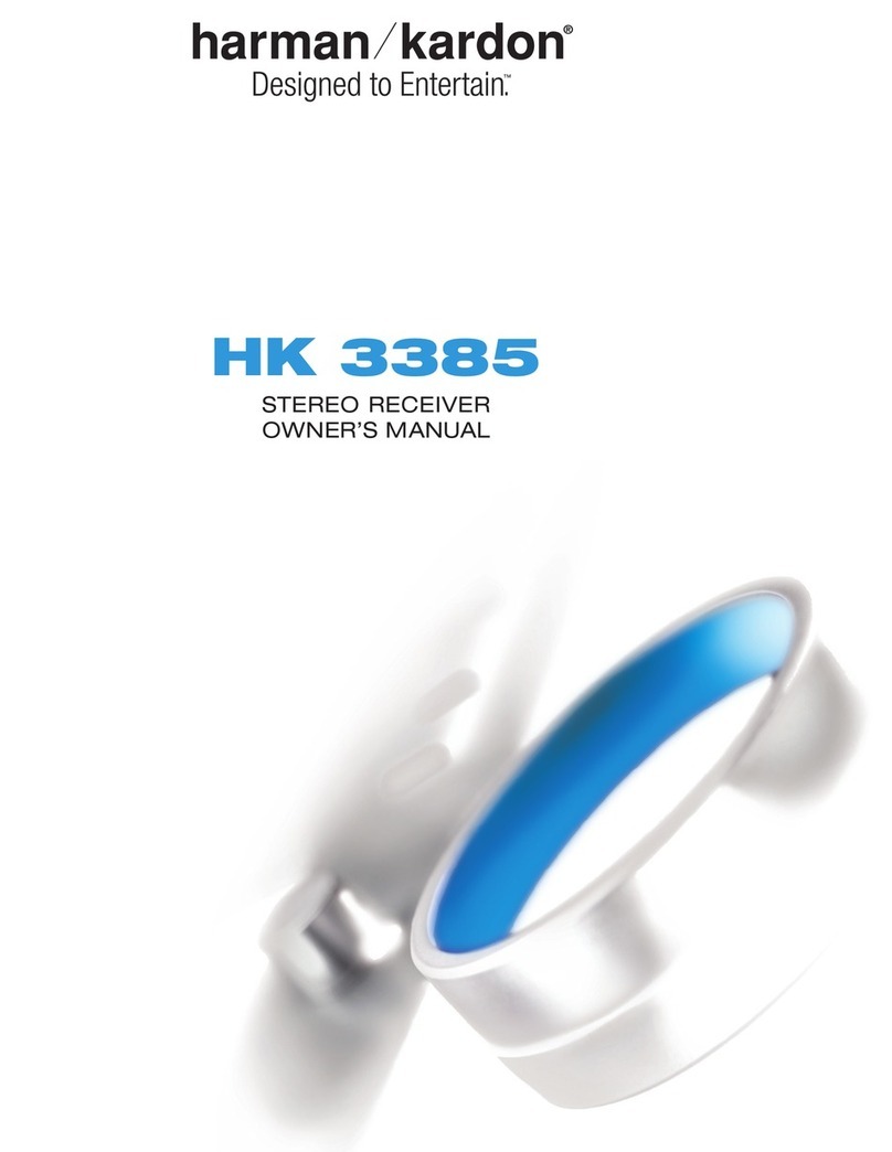Harman Kardon HK 3385 User manual Harman Kardon HK 3385 User manual