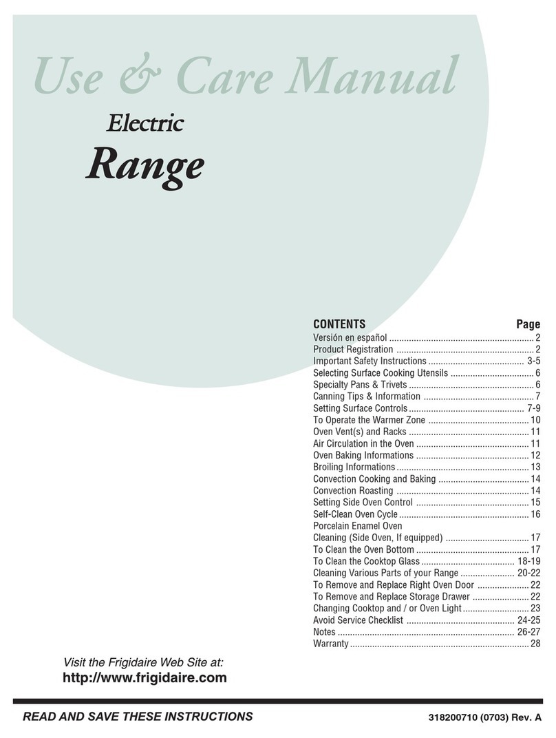 Frigidaire 318200710 Use & care manual