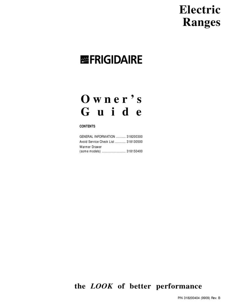 Frigidaire 318200404 User manual