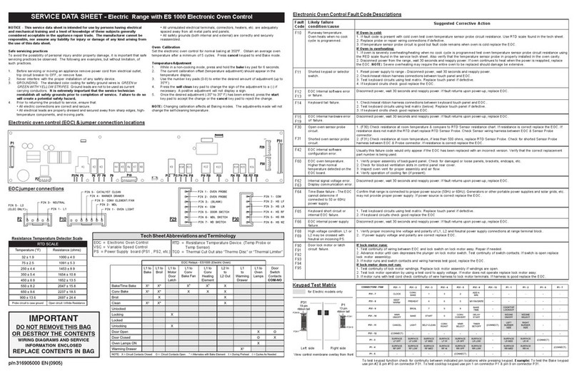 Frigidaire 316905000 User guide