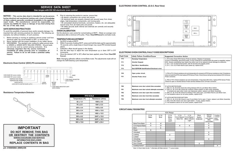 Frigidaire 316905004 User guide