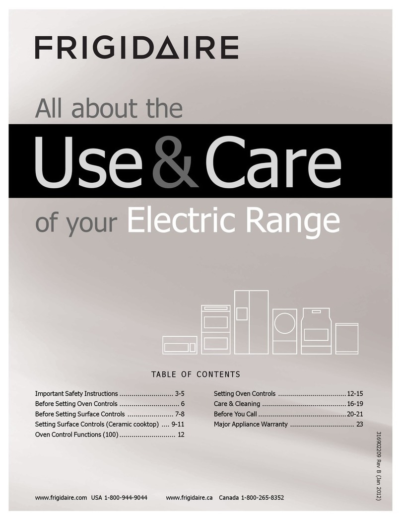 Frigidaire 316902209 Owner's manual