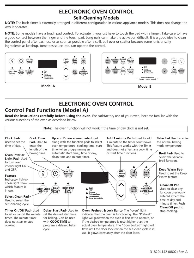 Frigidaire 318204142 (0802) User manual