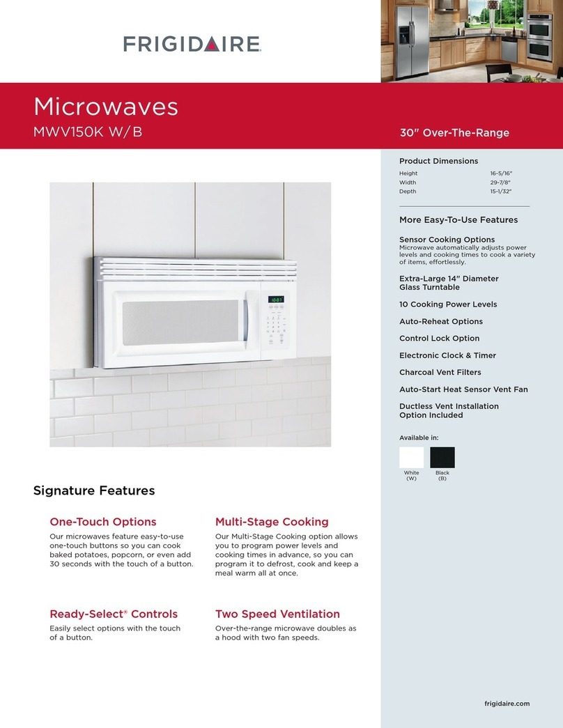 Frigidaire MWV150K User manual