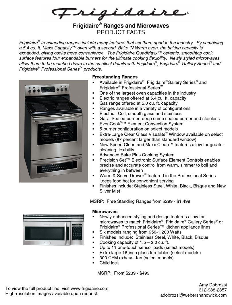 Frigidaire Designer Series User manual