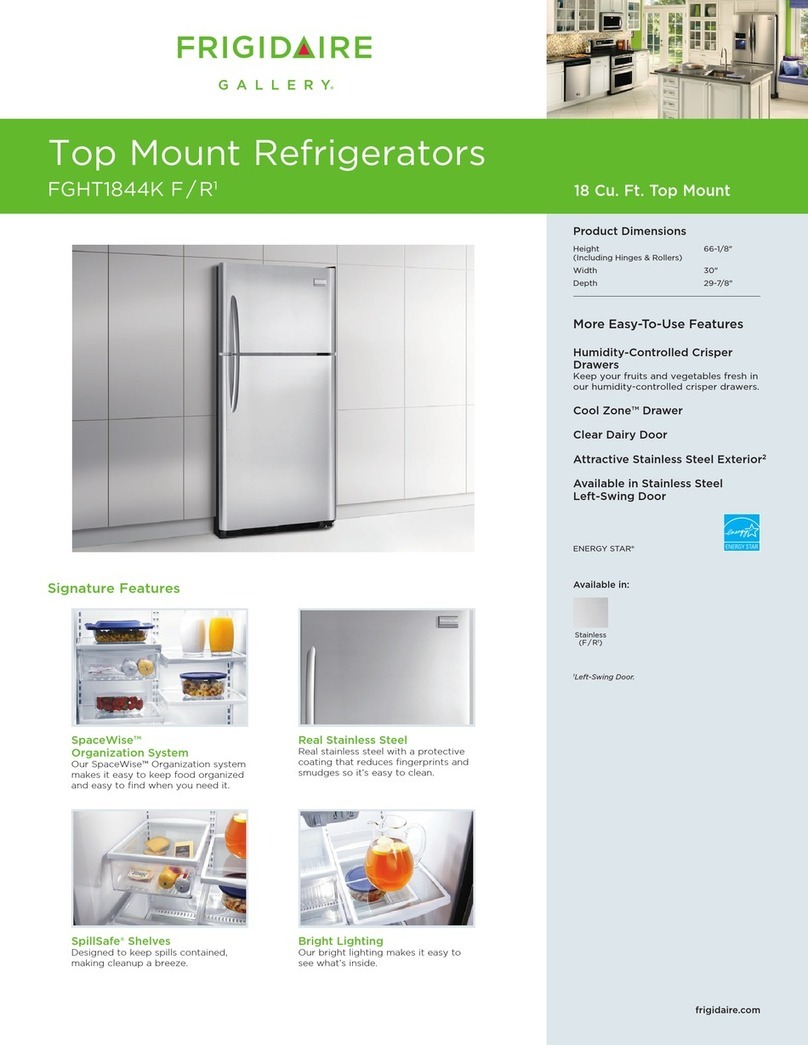 Frigidaire FGHT1844KF - Gallery 18.28 cu. Ft. Top Freezer... user manual