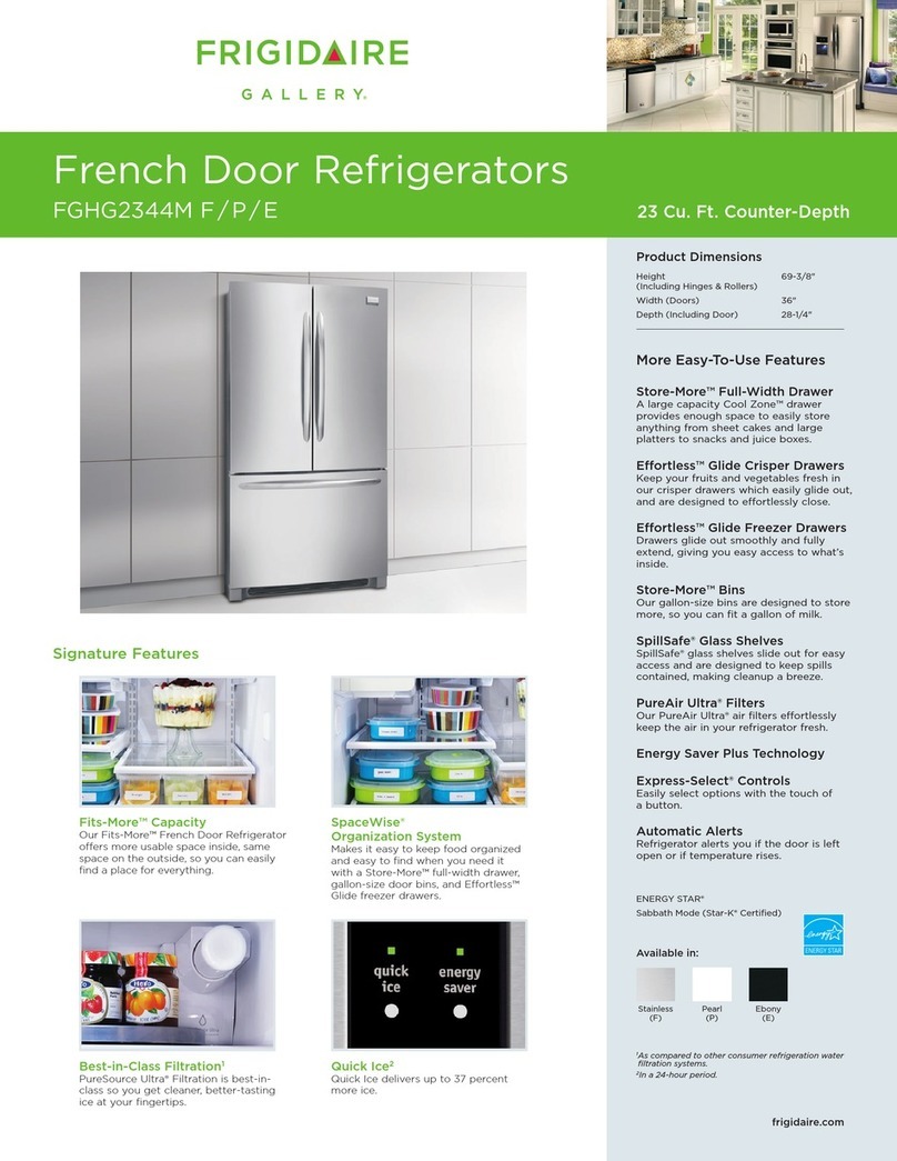 Frigidaire Gallery FGHG2344M E Specification sheet