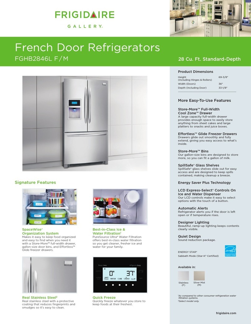 Frigidaire Gallery FGHB2846L M Specification sheet