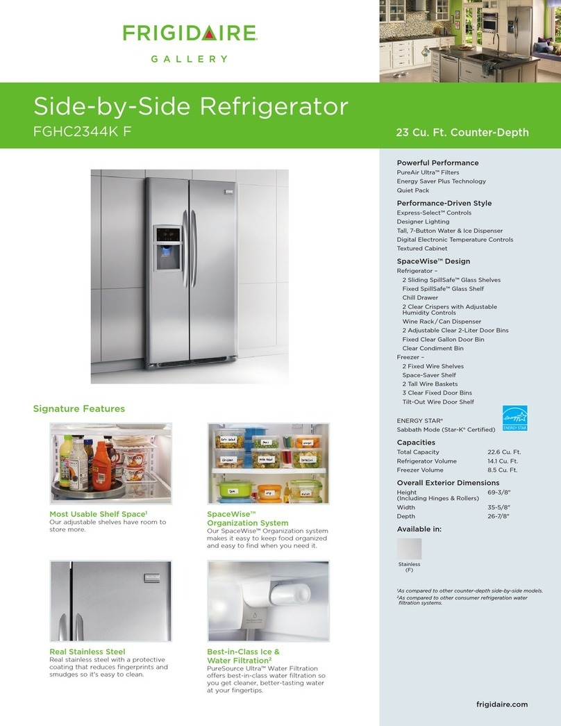 Frigidaire FGHC2344K - Gallery 22.6 cu. Ft.... User manual