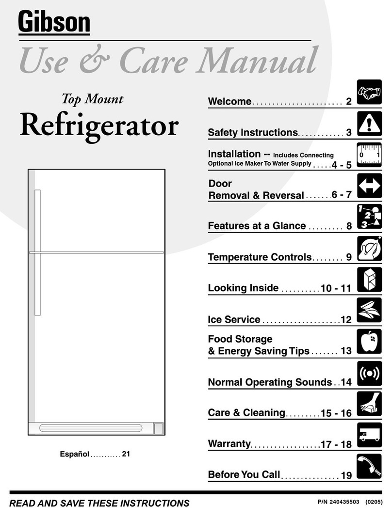 Gibson Frigidaire User manual