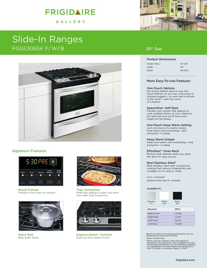 Frigidaire Gallery FGGS3065K User manual