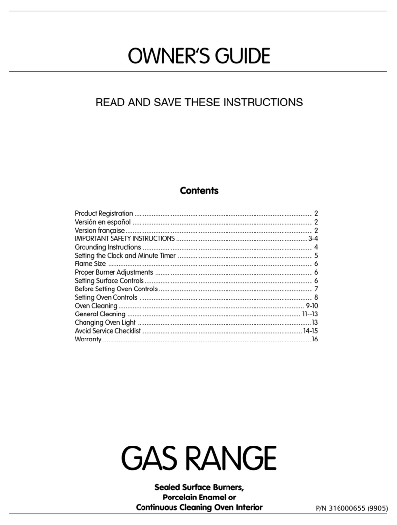 Frigidaire GAS RANG User manual