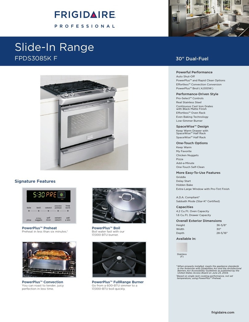 Frigidaire Professional FPDS3085KF User manual