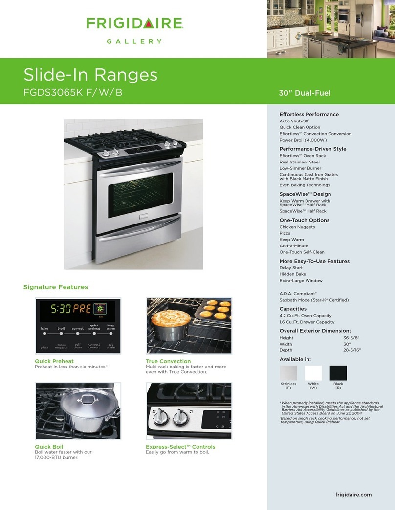 Frigidaire Gallery FGDS3065K User manual