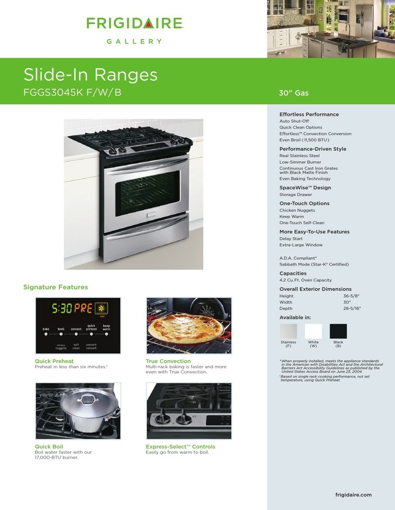 Frigidaire Gallery FGGS3045K F User manual