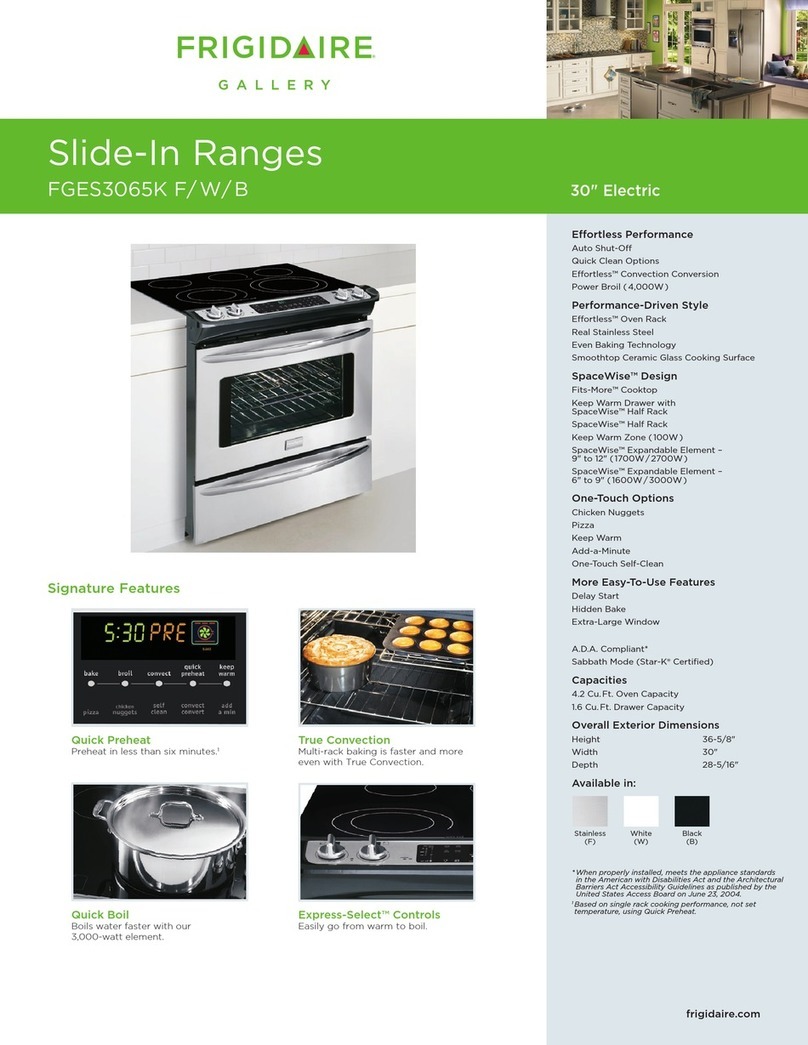 Frigidaire Gallery FGES3065K F User manual