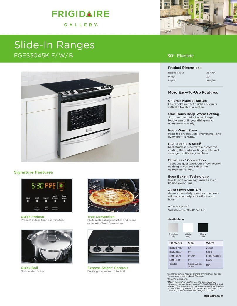 Frigidaire Gallery FGES3045K F User manual