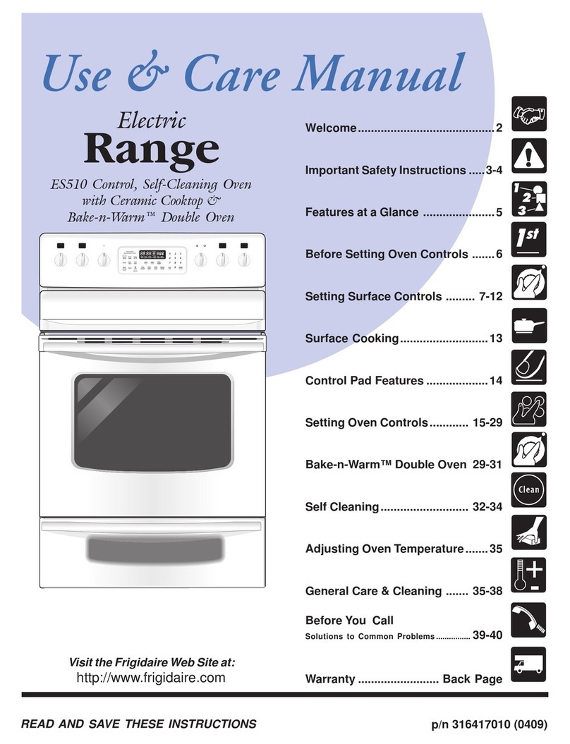 Frigidaire ES510 User manual Frigidaire ES510 User manual