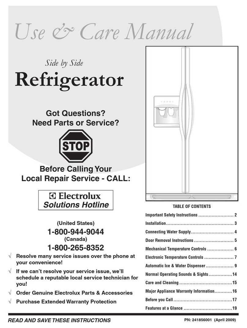 Frigidaire 241856001 use and care manual