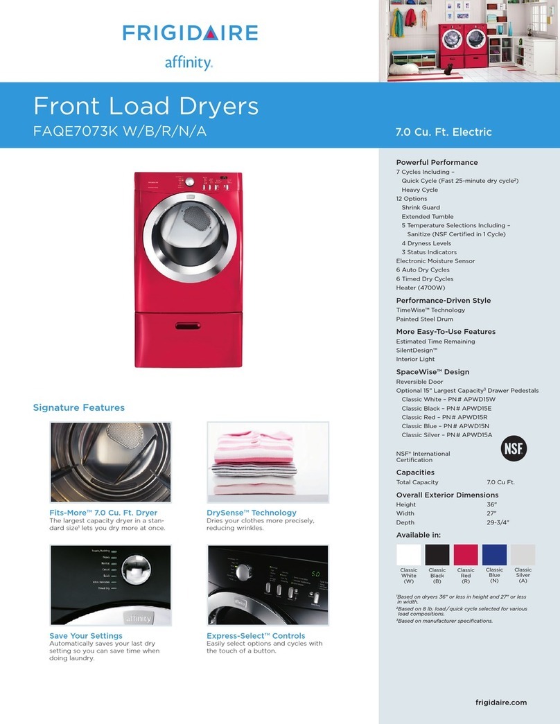 Frigidaire Affinity FAQE7073K W User manual