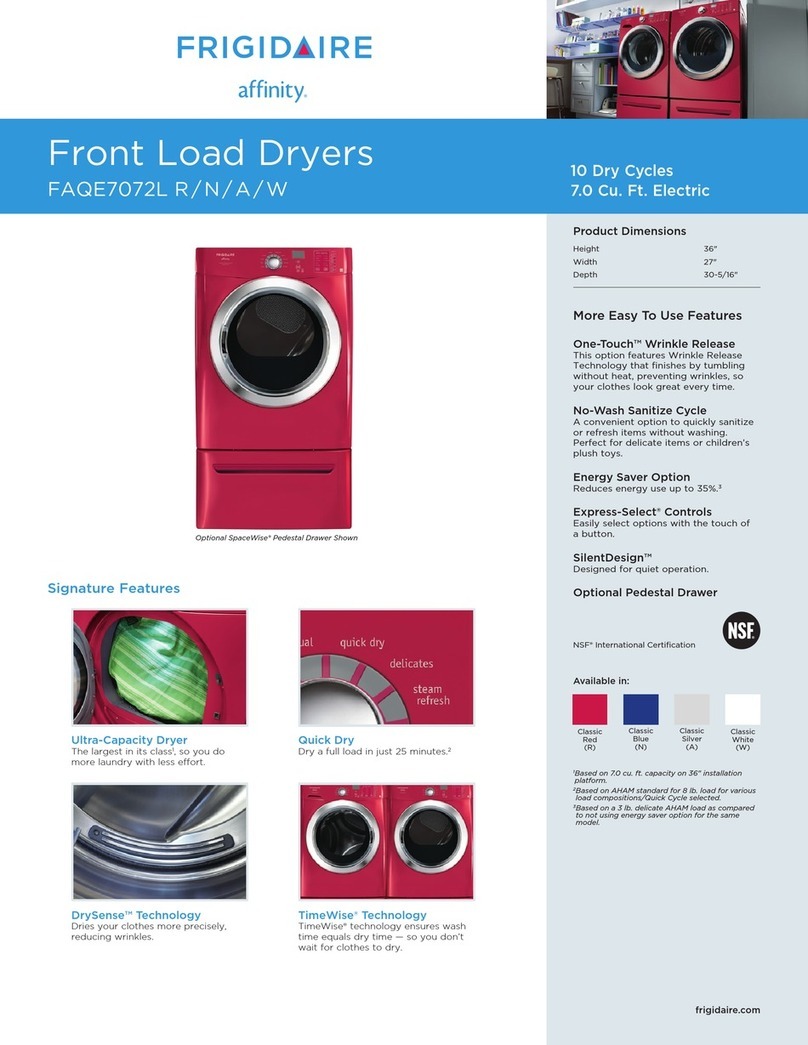 Frigidaire Affinity FAQE7072L User manual