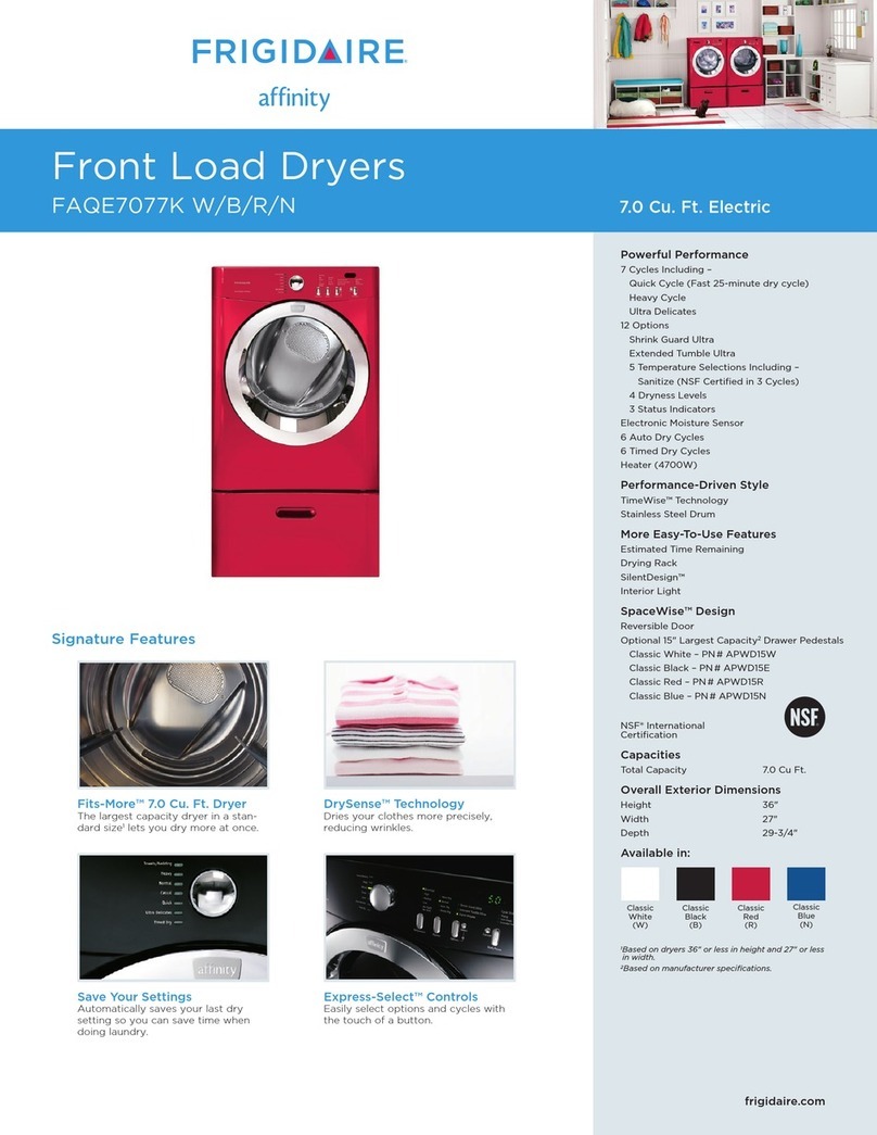 Frigidaire Affinity FAQE7077K W User manual
