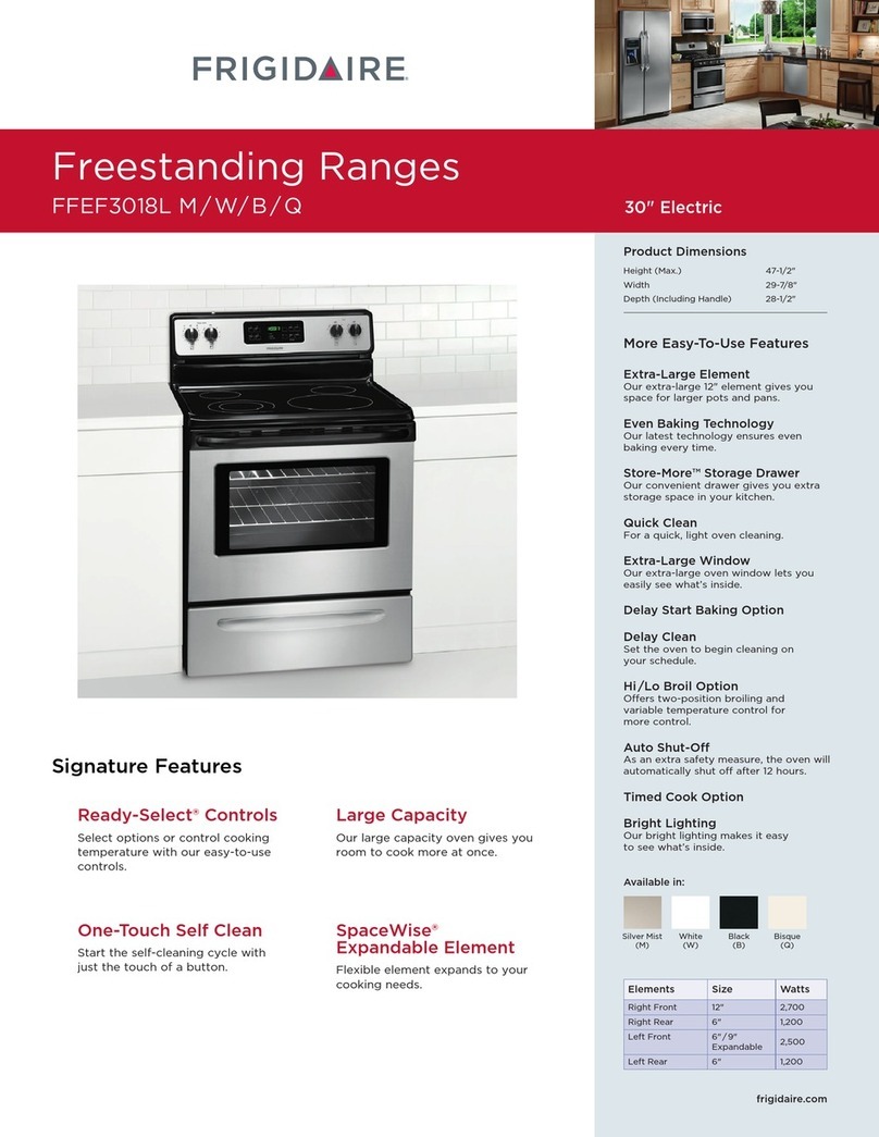 Frigidaire FFEF3018LB User manual