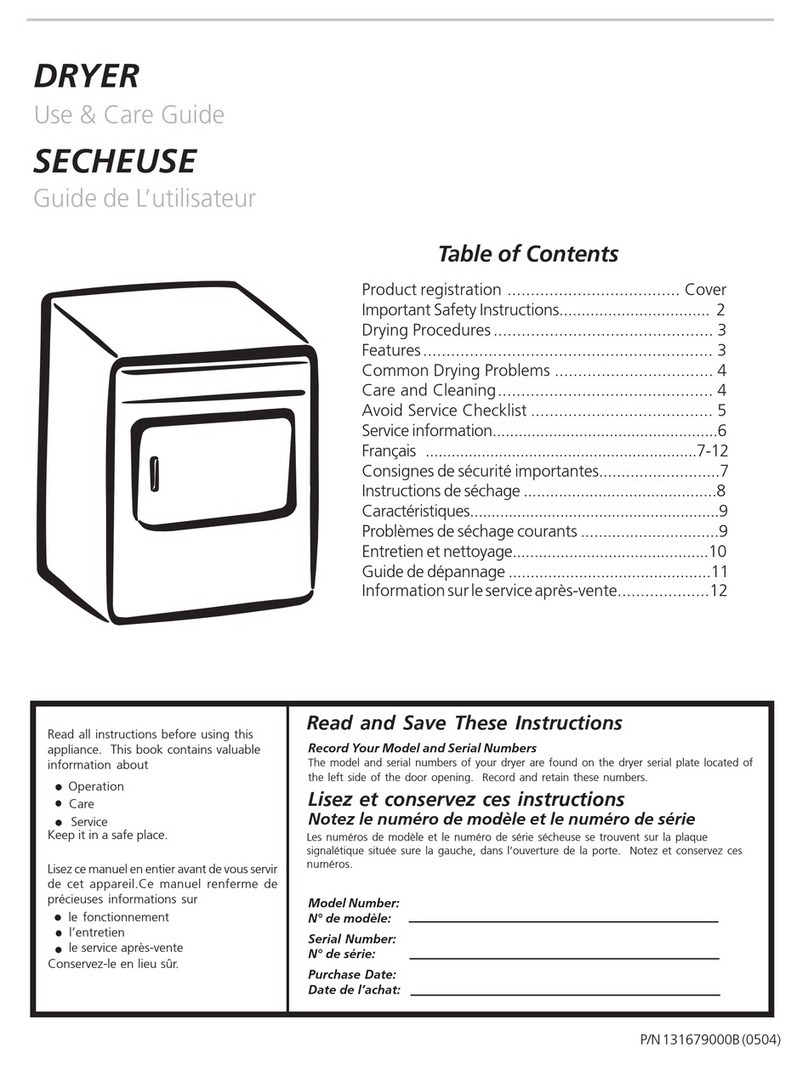 Frigidaire 131679000B User manual