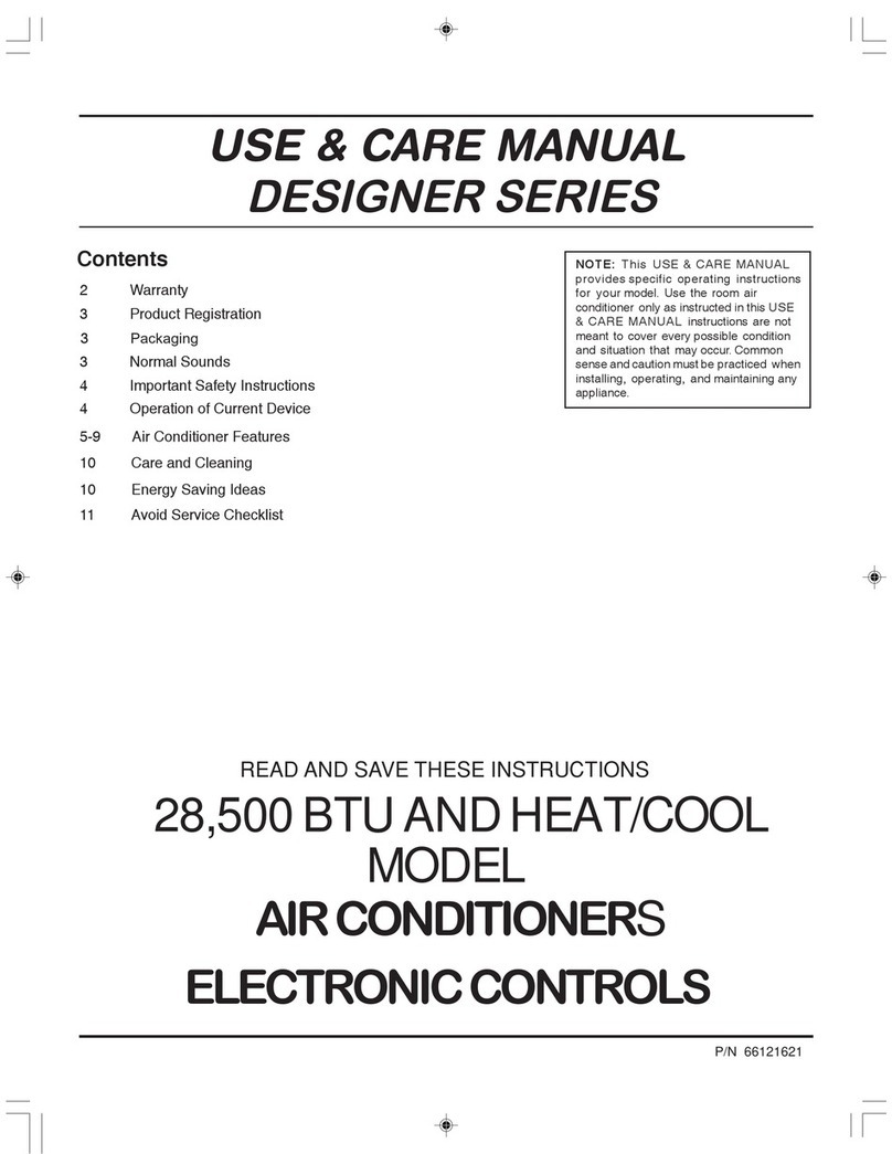 Frigidaire P/N 66121621 User manual