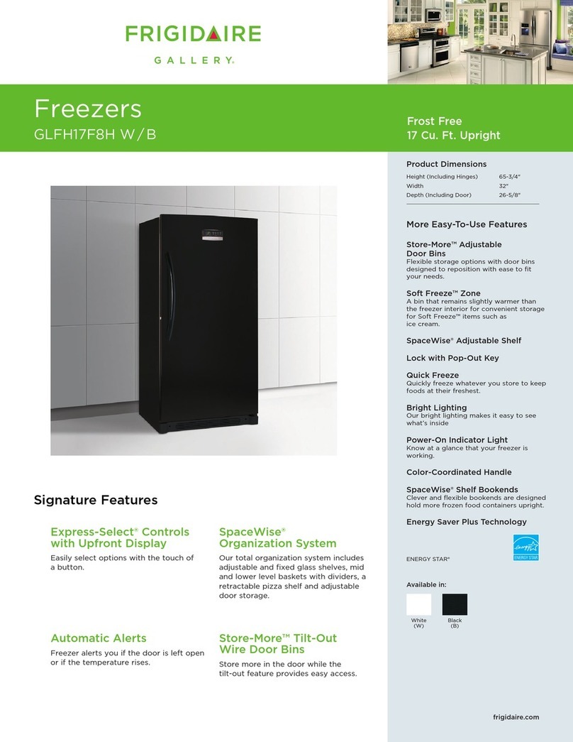 Frigidaire Gallery GLFH17F8H Operating and safety instructions