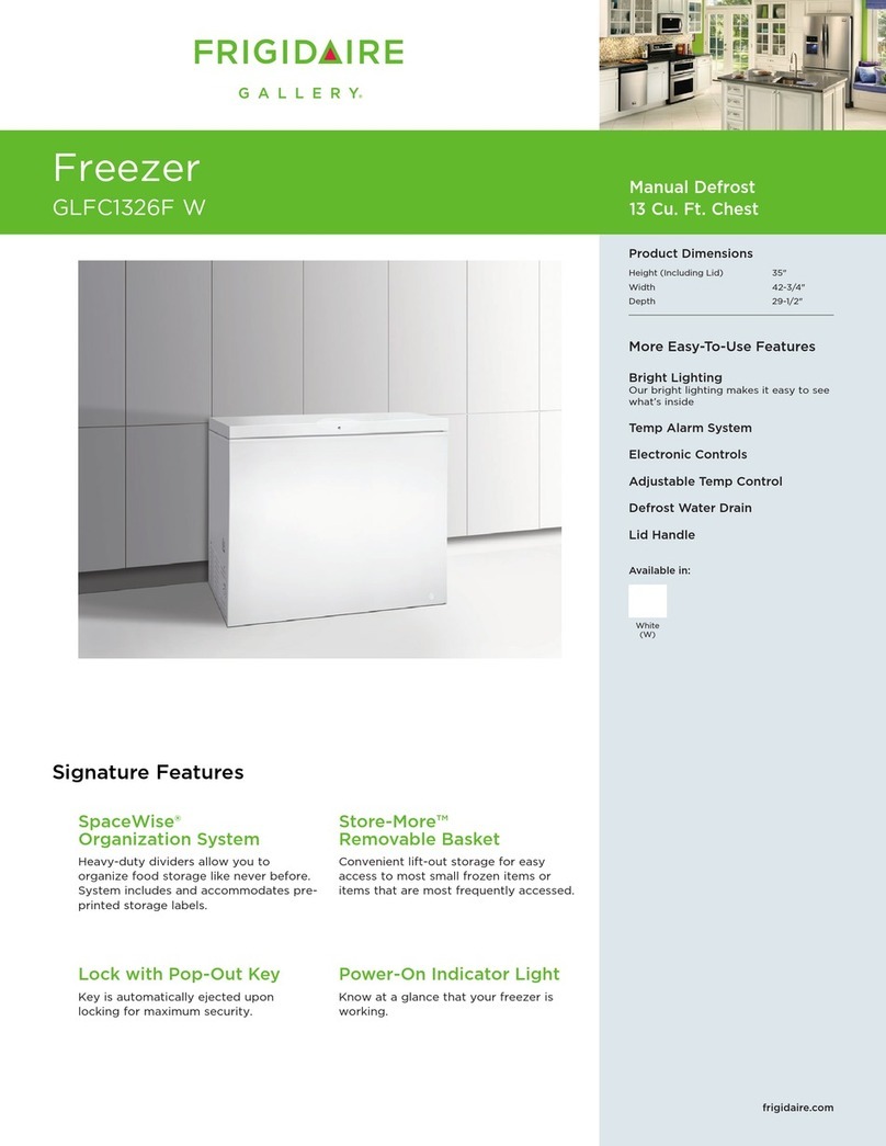 Frigidaire GLFC1526FW - 14.8 cu.ft. Manual Defrost Chest... Features & dimensions Frigidaire GLFC1526FW - 14.8 cu.ft. Manual Defrost Chest... Features & dimensions