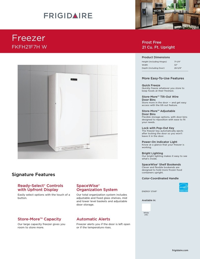 Frigidaire FKFH21F7HW Operating and safety instructions Frigidaire FKFH21F7HW Operating and safety instructions