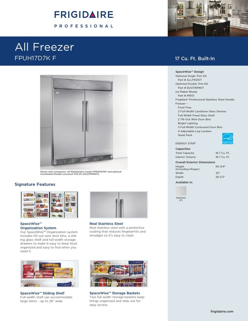 Frigidaire FPUH17D7KF User manual Frigidaire FPUH17D7KF User manual